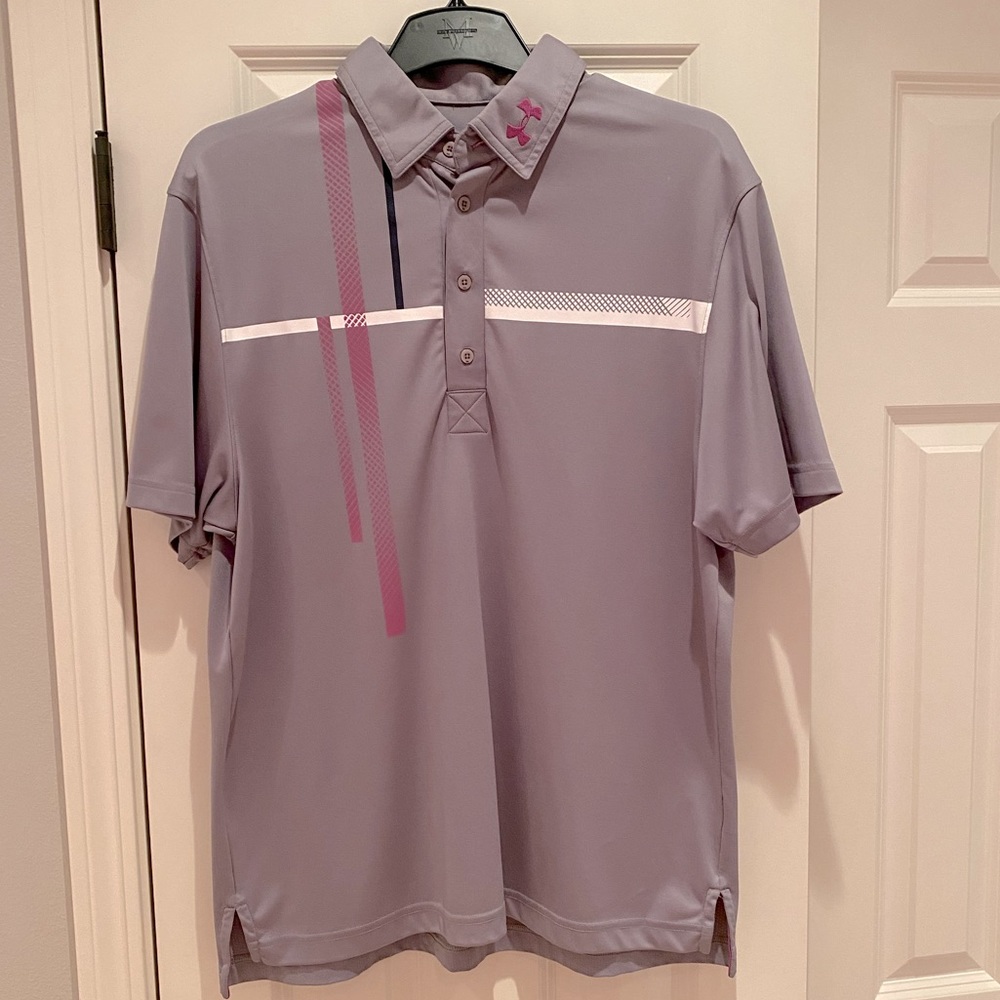 Gray men’s Under Armour polo
